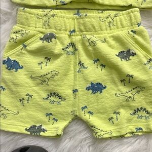 Garanimals Lime Baby Shorts with Dinosaur Print